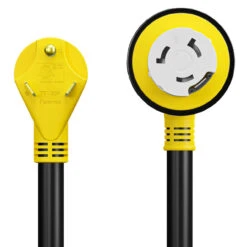 Power Cord Plug Adapter 30 Amp Male To 50 Amp Twist To Lock Female 12" RV Electrical Converter Cord Cable With LED Indicator Light 16 Power Cord Plug Adapter 30 Amp Male To 50 Amp Twist To Lock Female 12" RV Electrical Converter Cord Cable With LED Indicator Light -RV accessories leisure cords power cord plug adapter 30 amp male to 50 amp twist to lock female 12 rv electrical converter cord cable with led indicator light 28390.1683695281
