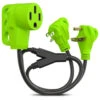 RV Y Adapter Cord 50 Amp Female Plug To (1) 30 Amp Male- (1) 15 Amp Male 24" With Handle -RV accessories leisure cords rv y adapter cord 50 amp female plug to 1 30 amp male 1 15 amp male 24 with handle 53887.1682570870
