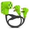RV Y Adapter Cord 50 Amp Female Plug To Two 30 Amp Male 24" With Handle -RV accessories leisure cords rv y adapter cord 50 amp female plug to two 30 amp male 24 with handle 09229.1681878837