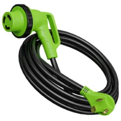 Twist Lock RV 30 Amp Power Cord With LED Power Indictor - 30 Amp Male To 30 Amp 90 Degree Female Locking Plug 25 Foot -RV accessories leisure cords twist lock rv 30 amp power cord with led power indictor 30 amp male to 30 amp 90 degree female locking plug 25 foot 90455.1682484374