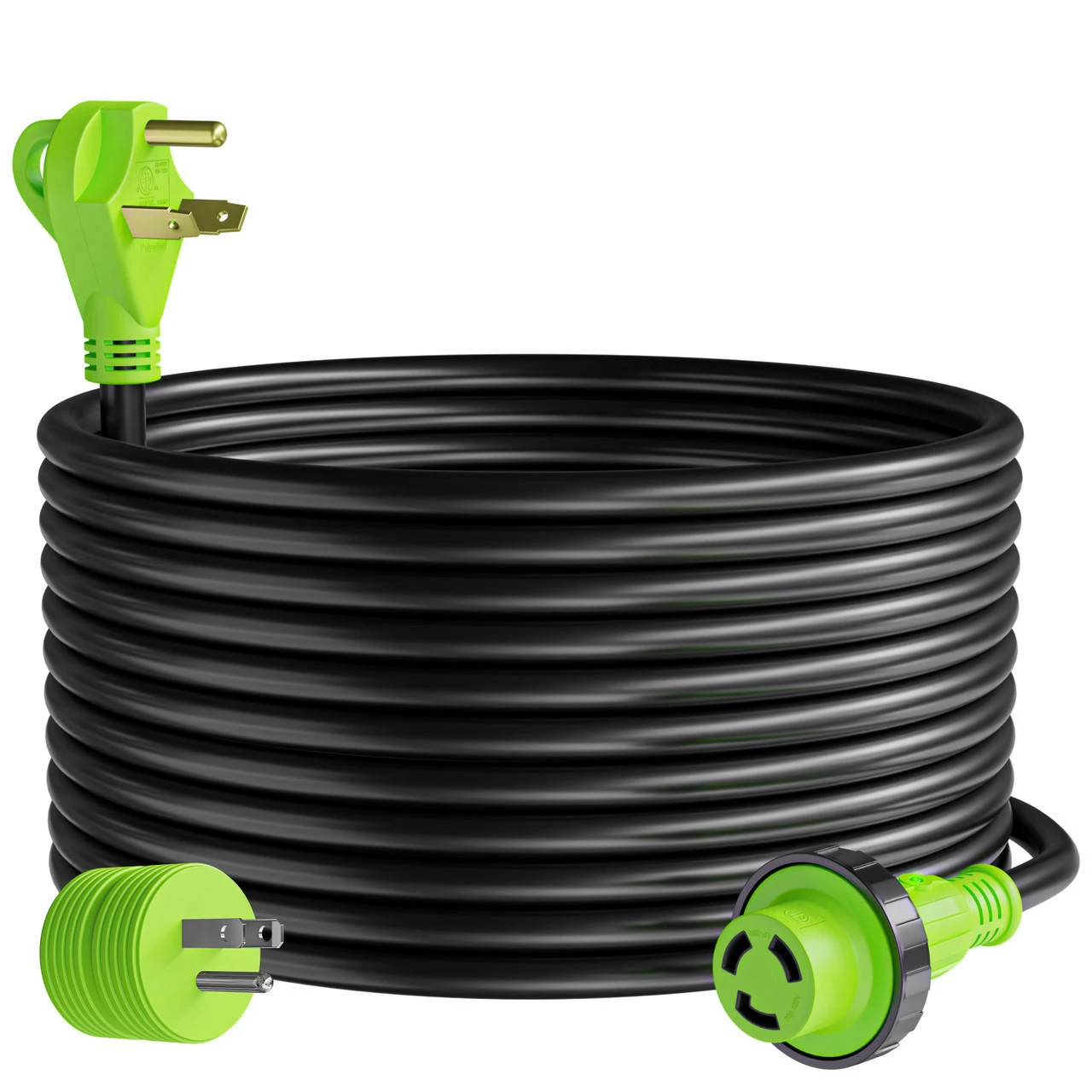 Twist Lock RV 30 Amp Power Cord With LED Power Indictor - 30 Amp Male To 30 Amp Female Locking Plug 50 Foot 3 Twist Lock RV 30 Amp Power Cord With LED Power Indictor - 30 Amp Male To 30 Amp Female Locking Plug 50 Foot
