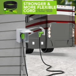 Twist Lock RV 50 Amp Power Cord With LED Power Indictor - 50 Amp Male To 50 Amp 90 Degree Female Locking Plug 15 Foot -RV accessories leisure cords twist lock rv 50 amp power cord with led power indictor 50 amp male to 50 amp 90 degree female locking plug 15 foot 79340.1683262801