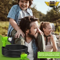 Twist Lock RV 50 Amp Power Cord With LED Power Indictor - 50 Amp Male To 50 Amp 90 Degree Female Locking Plug 15 Foot -RV accessories leisure cords twist lock rv 50 amp power cord with led power indictor 50 amp male to 50 amp 90 degree female locking plug 15 foot 89789.1683262791