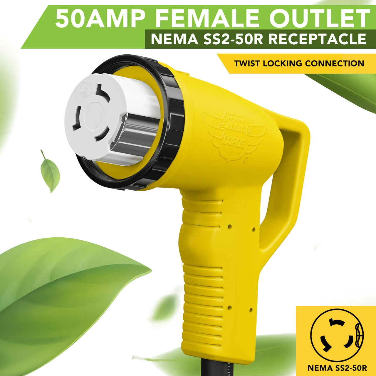 Twist Lock RV 50 Amp Power Cord With LED Power Indictor - 50 Amp Male To 50 Amp 90 Degree Female Locking Plug 36 Foot 6 Twist Lock RV 50 Amp Power Cord With LED Power Indictor - 50 Amp Male To 50 Amp 90 Degree Female Locking Plug 36 Foot - Image 4