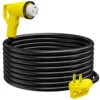 Twist Lock RV 50 Amp Power Cord With LED Power Indictor - 50 Amp Male To 50 Amp 90 Degree Female Locking Plug 36 Foot -RV accessories leisure cords twist lock rv 50 amp power cord with led power indictor 50 amp male to 50 amp 90 degree female locking plug 36 foot 58287.1683349322