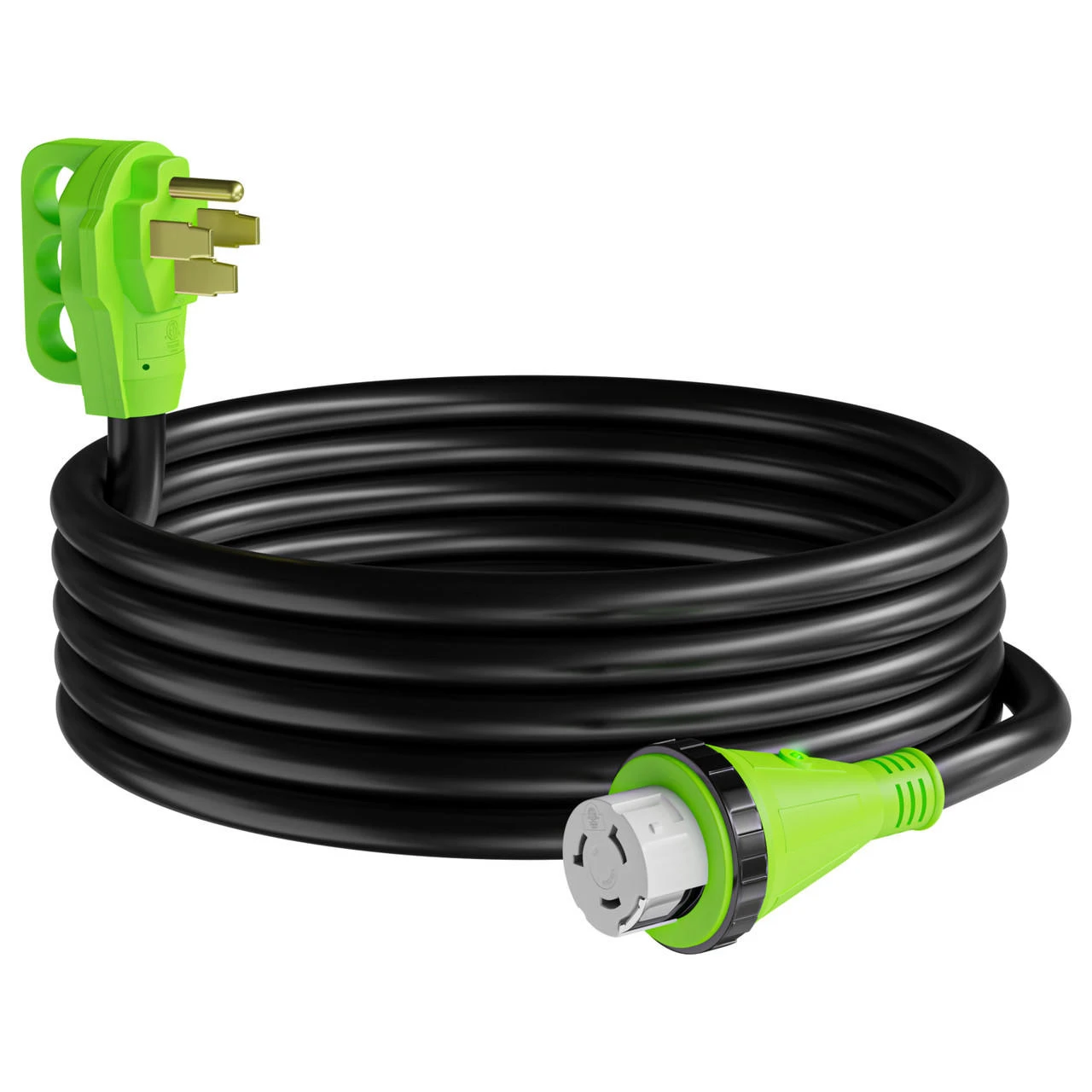 Twist Lock RV 50 Amp Power Cord With LED Power Indictor - 50 Amp Male To 50 Amp Female Locking Plug 15 Foot 3 Twist Lock RV 50 Amp Power Cord With LED Power Indictor - 50 Amp Male To 50 Amp Female Locking Plug 15 Foot