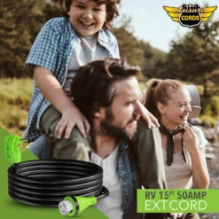 Twist Lock RV 50 Amp Power Cord With LED Power Indictor - 50 Amp Male To 50 Amp Female Locking Plug 15 Foot 19 Twist Lock RV 50 Amp Power Cord With LED Power Indictor - 50 Amp Male To 50 Amp Female Locking Plug 15 Foot -RV accessories leisure cords twist lock rv 50 amp power cord with led power indictor 50 amp male to 50 amp female locking plug 15 foot 98591.1657228322