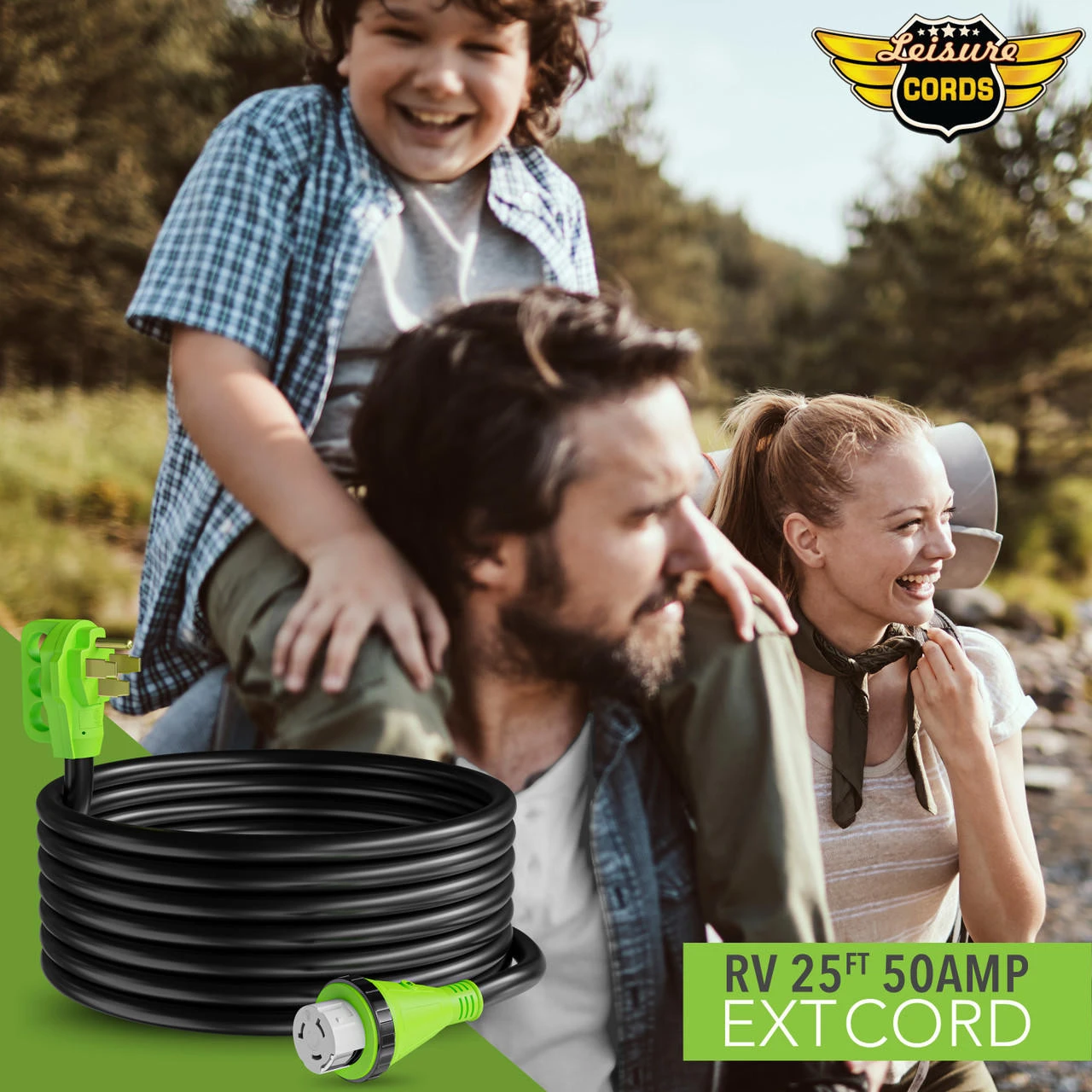 Twist Lock RV 50 Amp Power Cord With LED Power Indictor - 50 Amp Male To 50 Amp Female Locking Plug 25 Foot 11 Twist Lock RV 50 Amp Power Cord With LED Power Indictor - 50 Amp Male To 50 Amp Female Locking Plug 25 Foot - Image 9