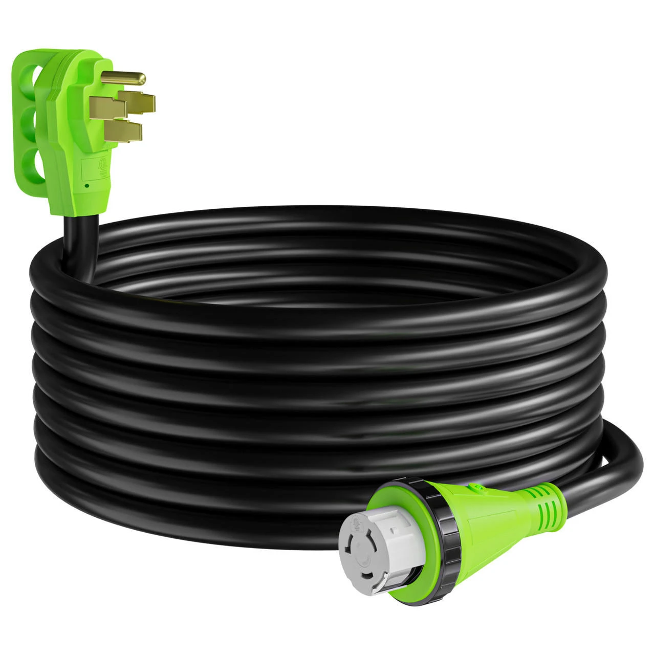 Twist Lock RV 50 Amp Power Cord With LED Power Indictor - 50 Amp Male To 50 Amp Female Locking Plug 25 Foot 3 Twist Lock RV 50 Amp Power Cord With LED Power Indictor - 50 Amp Male To 50 Amp Female Locking Plug 25 Foot