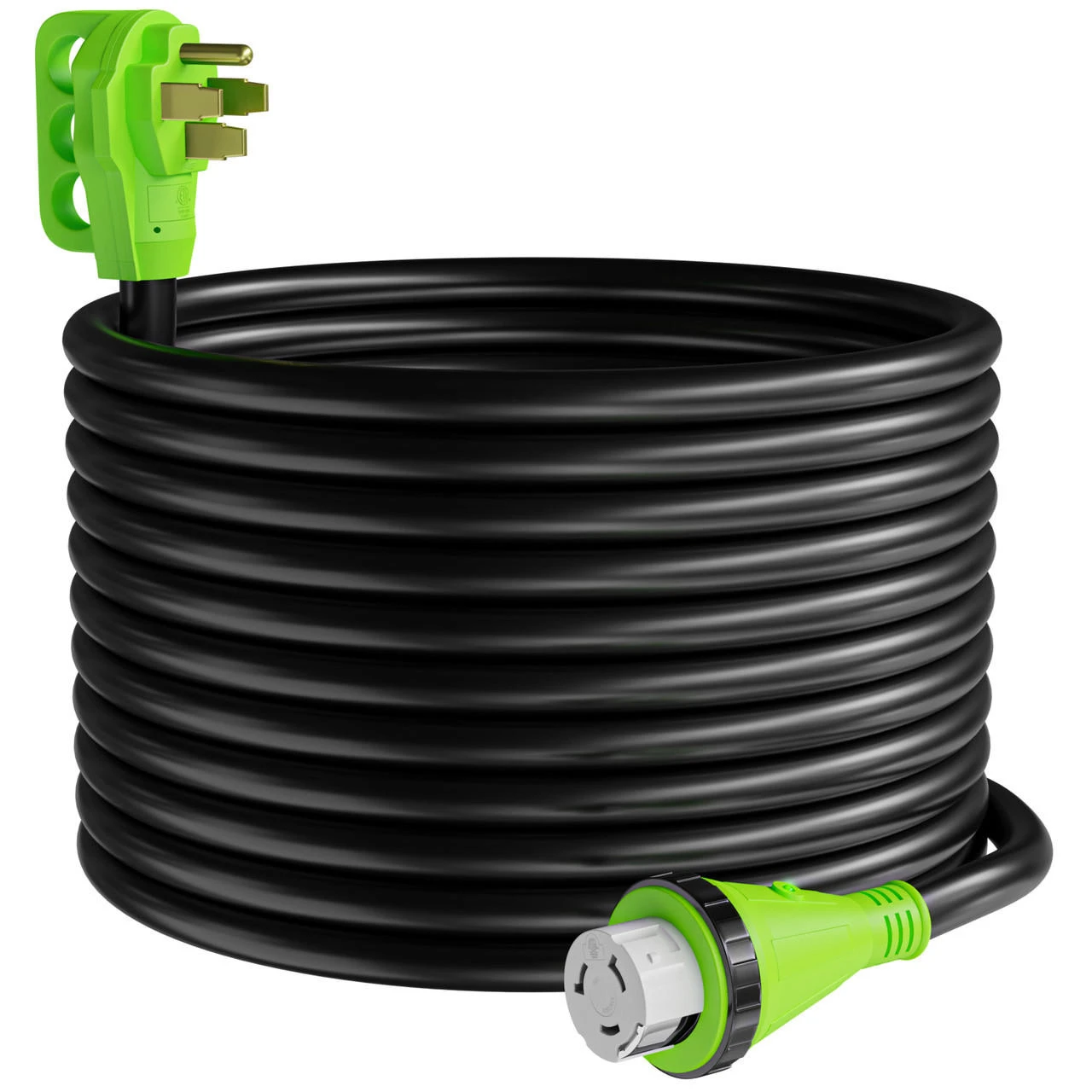 Twist Lock RV 50 Amp Power Cord With LED Power Indictor - 50 Amp Male To 50 Amp Female Locking Plug 50 Foot 3 Twist Lock RV 50 Amp Power Cord With LED Power Indictor - 50 Amp Male To 50 Amp Female Locking Plug 50 Foot