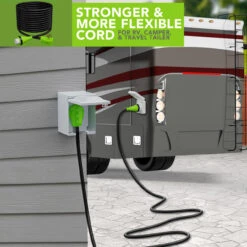 Twist Lock RV 50 Amp Power Cord With LED Power Indictor - 50 Amp Male To 50 Amp Female Locking Plug 50 Foot 16 Twist Lock RV 50 Amp Power Cord With LED Power Indictor - 50 Amp Male To 50 Amp Female Locking Plug 50 Foot -RV accessories leisure cords twist lock rv 50 amp power cord with led power indictor 50 amp male to 50 amp female locking plug 50 foot 98427.1678319694