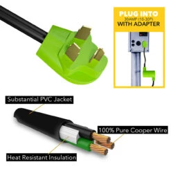 Welder Adapter Dryer 30 Amp To Welder 50 Amp Adapter -RV accessories leisure cords welder adapter dryer 30 amp to welder 50 amp adapter 48402.1653668661