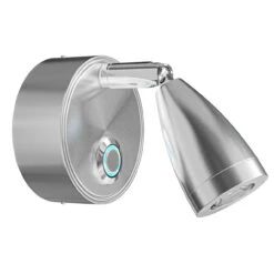 Leisure LED 4" 12V RV Interior Reading Light With Touch Activated Dimming Settings/Multi-Color Modes, Brushed Nickel Finish