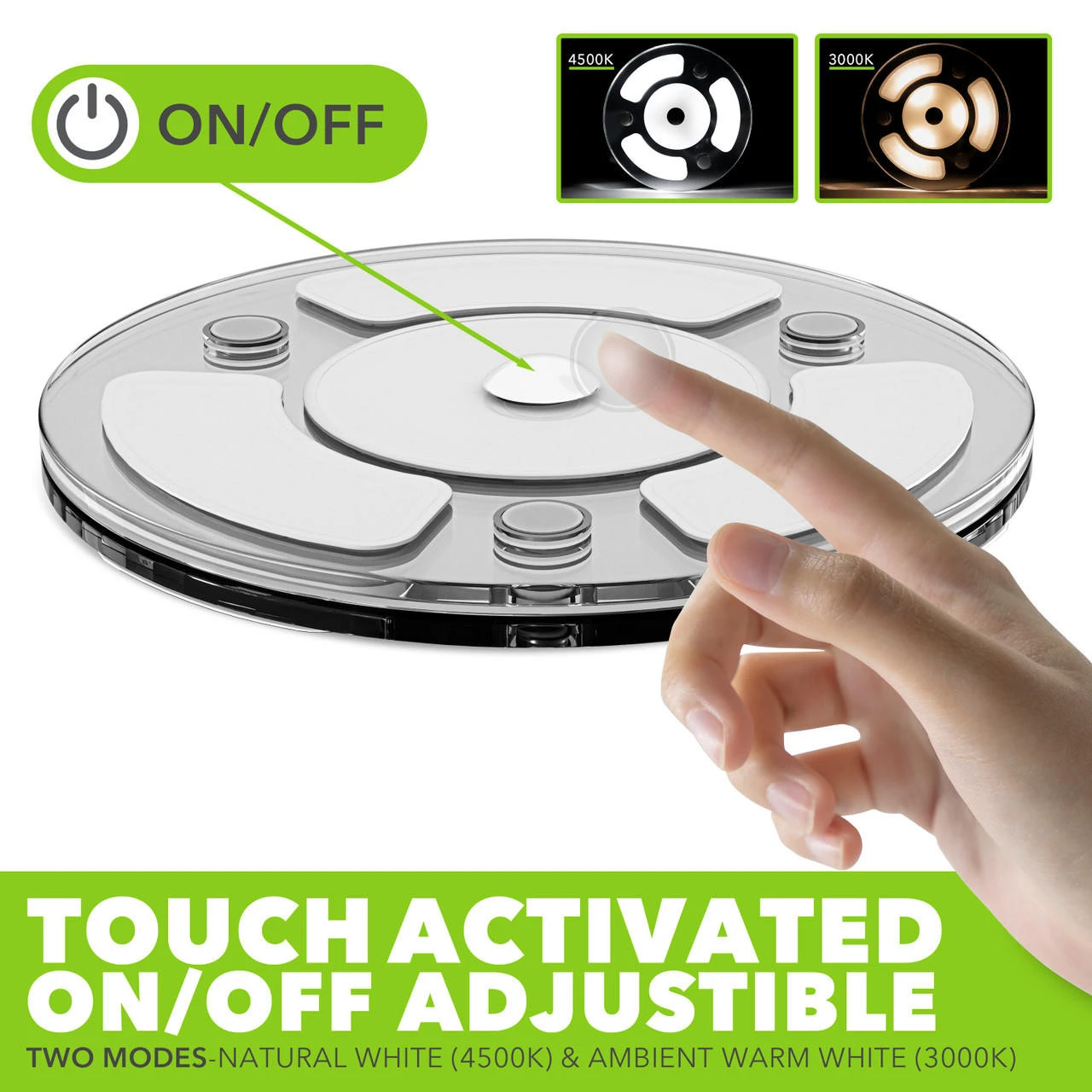 Leisure LED 12V RV LED Ceiling Dome Multi Color Touch Dimmable Slim Surface Mount Puck Light Fixture Interior Lighting For Car/RV/Trailer/Camper/Boat 12V 3000K-4500K 353 Lumen 5 Leisure LED 12V RV LED Ceiling Dome Multi Color Touch Dimmable Slim Surface Mount Puck Light Fixture Interior Lighting For Car/RV/Trailer/Camper/Boat 12V 3000K-4500K 353 Lumen - Image 3