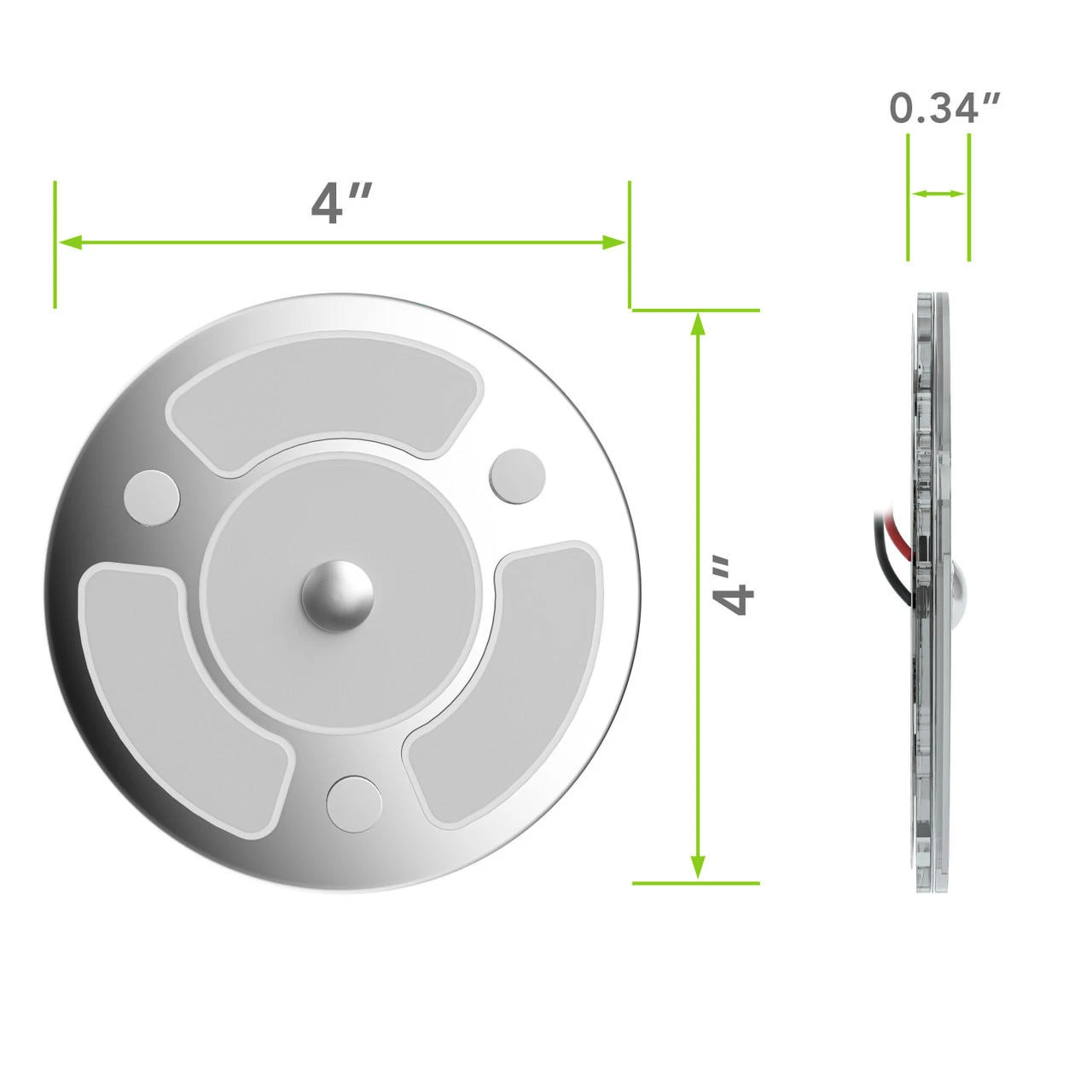 Leisure LED 12V RV LED Ceiling Dome Multi Color Touch Dimmable Slim Surface Mount Puck Light Fixture Interior Lighting For Car/RV/Trailer/Camper/Boat 12V 3000K-4500K 353 Lumen 4 Leisure LED 12V RV LED Ceiling Dome Multi Color Touch Dimmable Slim Surface Mount Puck Light Fixture Interior Lighting For Car/RV/Trailer/Camper/Boat 12V 3000K-4500K 353 Lumen - Image 2