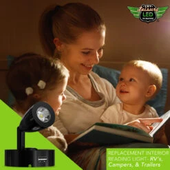 Leisure LED 3" 12V RV Interior Reading Light With Touch Activated Dimming Settings, Black Finish 21 Leisure LED 3" 12V RV Interior Reading Light With Touch Activated Dimming Settings, Black Finish -RV accessories leisure led 3 12v rv interior reading light with touch activated dimming settings black finish 48585.1665617988