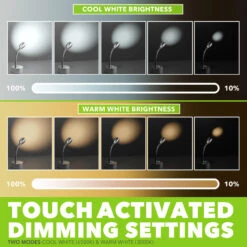 Leisure LED 8" 12V RV Flexible Gooseneck Interior Reading Light With Touch Activated Dimming Settings/Multi-Color Modes, Brushed Nickel Finish -RV accessories leisure led 8 12v rv flexible gooseneck interior reading light with touch activated dimming settingsmulti color modes brushed nickel finish 05202.1664580225