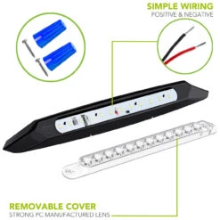 LED RV Exterior 13" Awning Porch Light No Switch 12 Volt 19 LED RV Exterior 13" Awning Porch Light No Switch 12 Volt -RV accessories leisure led led rv exterior 13 awning porch light no switch 12 volt 73130.1642095105