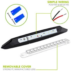 LED RV Exterior 13" Awning Porch Light With On/Off Switch 12 Volt 19 LED RV Exterior 13" Awning Porch Light With On/Off Switch 12 Volt -RV accessories leisure led led rv exterior 13 awning porch light with onoff switch 12 volt 36439.1642095471