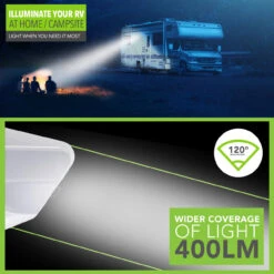 LED RV Exterior 13" Awning Porch Light With On/Off Switch 12 Volt 20 LED RV Exterior 13" Awning Porch Light With On/Off Switch 12 Volt -RV accessories leisure led led rv exterior 13 awning porch light with onoff switch 12 volt 60255.1642097383