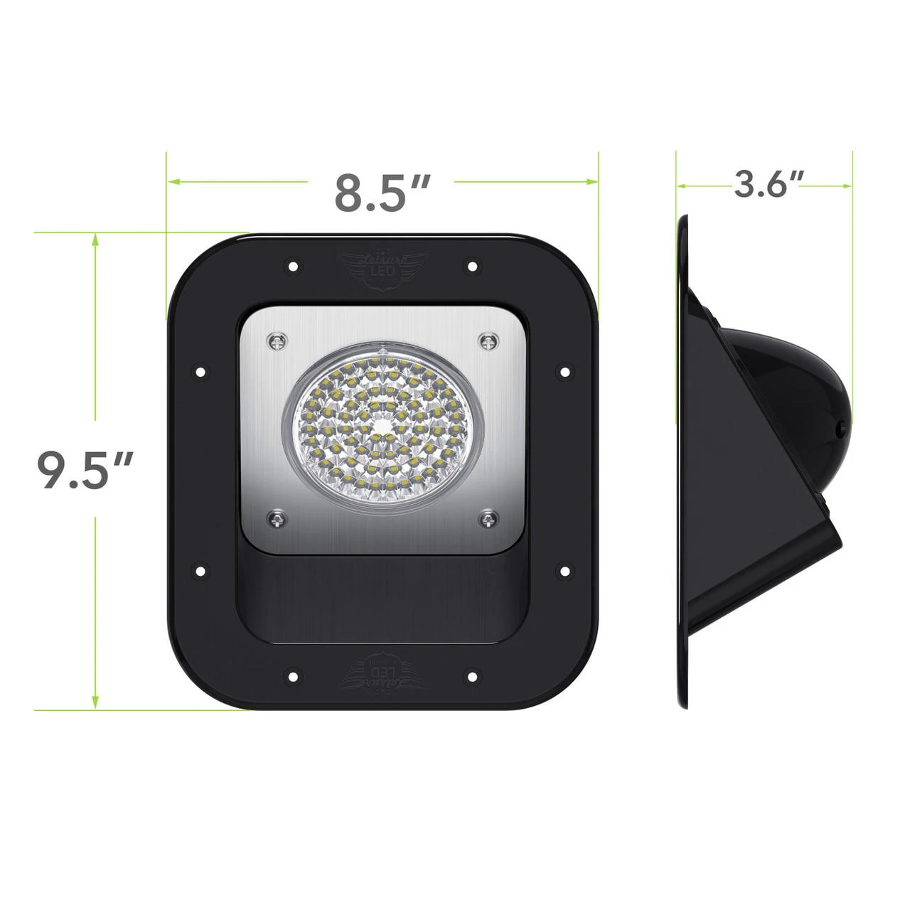 LED RV Exterior Porch Utility 12v 1100 Lumen Warrior Flood Lighting Fixture 4 LED RV Exterior Porch Utility 12v 1100 Lumen Warrior Flood Lighting Fixture - Image 2