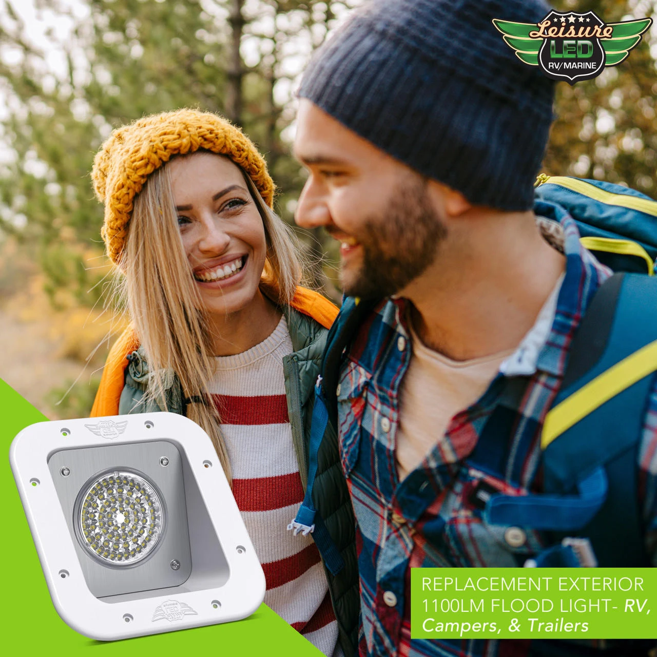 LED RV Exterior Porch Utility 12v 1100 Lumen Warrior Flood Lighting Fixture 10 LED RV Exterior Porch Utility 12v 1100 Lumen Warrior Flood Lighting Fixture - Image 8