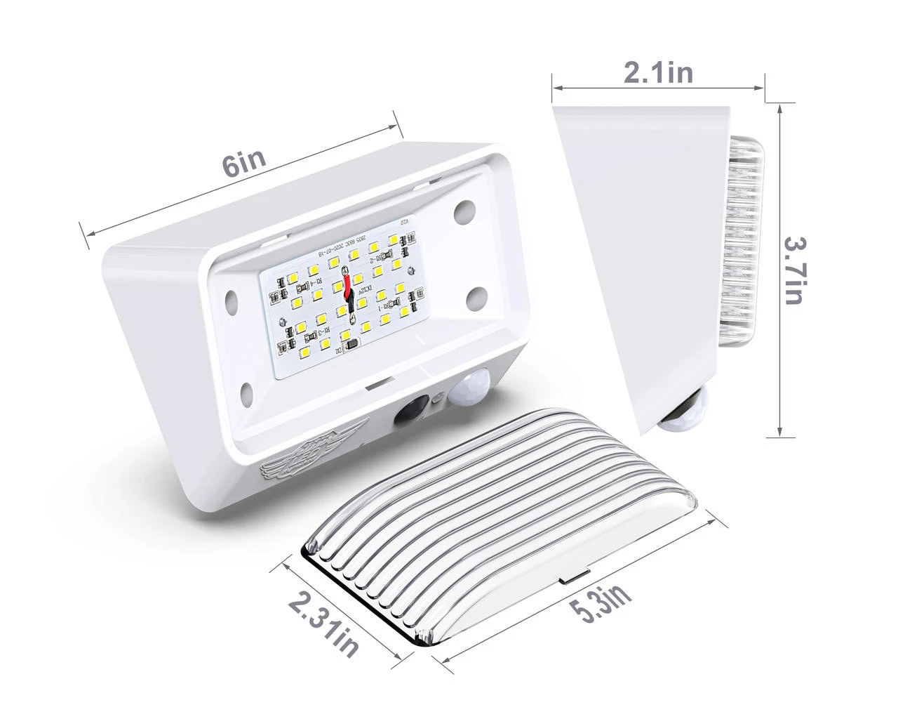LED RV Exterior Porch Utility Light - 11-18v 300 Lumen Lighting Fixture With Motion Sensor 7 LED RV Exterior Porch Utility Light - 11-18v 300 Lumen Lighting Fixture With Motion Sensor - Image 5