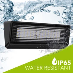 LED RV Exterior Porch Utility Light XL 12v 650 Lumen Lighting Fixture Black Base -RV accessories leisure led led rv exterior porch utility light xl 12v 650 lumen lighting fixture black base 43291.1642094157