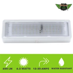 LED RV Exterior Porch Utility Light XL 12v 650 Lumen Lighting Fixture White Base -RV accessories leisure led led rv exterior porch utility light xl 12v 650 lumen lighting fixture white base 00232.1642096931