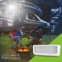 LED RV Exterior Porch Utility Light XL 12v 650 Lumen Lighting Fixture White Base -RV accessories leisure led led rv exterior porch utility light xl 12v 650 lumen lighting fixture white base 89807.1642095353