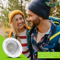 LED RV Exterior Round Recessed Mount Porch Utility 12v 1100 Lumen Warrior Flood Lighting Fixture -RV accessories leisure led led rv exterior round recessed mount porch utility 12v 1100 lumen warrior flood lighting fixture 17467.1660082631