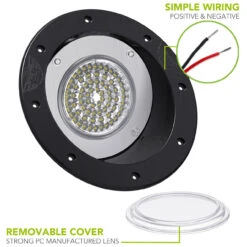 LED RV Exterior Round Recessed Mount Porch Utility 12v 1100 Lumen Warrior Flood Lighting Fixture -RV accessories leisure led led rv exterior round recessed mount porch utility 12v 1100 lumen warrior flood lighting fixture 32505.1660082630