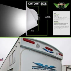 LED RV Exterior Round Recessed Mount Porch Utility 12v 1100 Lumen Warrior Flood Lighting Fixture -RV accessories leisure led led rv exterior round recessed mount porch utility 12v 1100 lumen warrior flood lighting fixture 88699.1660082620