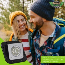 LED RV Exterior Surface Mount Porch Utility 12v 1100 Lumen Warrior Flood Lighting Fixture -RV accessories leisure led led rv exterior surface mount porch utility 12v 1100 lumen warrior flood lighting fixture 68064.1659736669