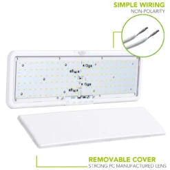 LED RV LED Ceiling Interior Light Fixture 1450 Lumen With Touch Dimmer Switch 12V 20 X 6" Natural White 4000-4500K With White Trim 18 LED RV LED Ceiling Interior Light Fixture 1450 Lumen With Touch Dimmer Switch 12V 20 X 6" Natural White 4000-4500K With White Trim -RV accessories leisure led led rv led ceiling interior light fixture 1450 lumen with touch dimmer switch 12v 20 x 6 natural white 4000 4500k with white trim 10577.1642095943
