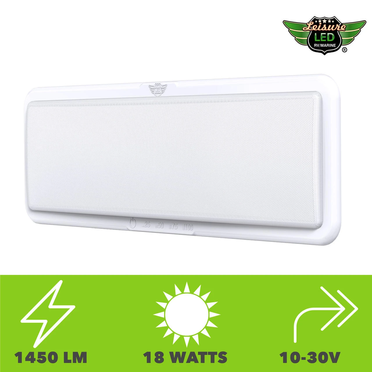 LED RV LED Ceiling Interior Light Fixture 1450 Lumen With Touch Dimmer Switch 12V 20 X 6" Natural White 4000-4500K With White Trim 11 LED RV LED Ceiling Interior Light Fixture 1450 Lumen With Touch Dimmer Switch 12V 20 X 6" Natural White 4000-4500K With White Trim - Image 9