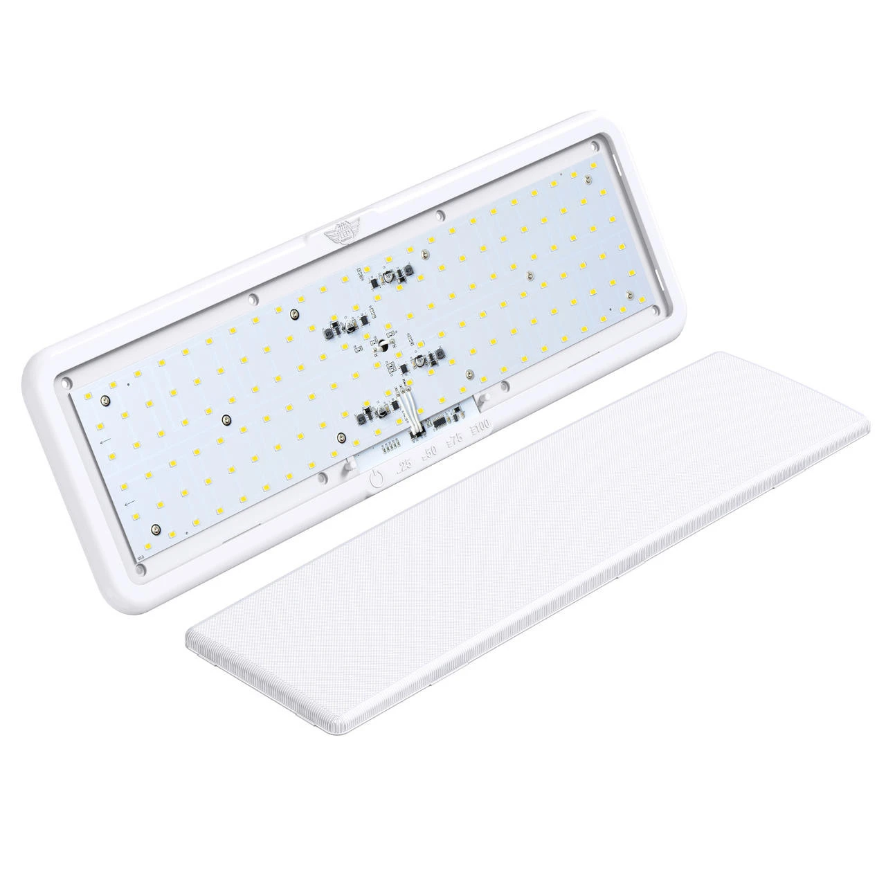 LED RV LED Ceiling Interior Light Fixture 1450 Lumen With Touch Dimmer Switch 12V 20 X 6" Natural White 4000-4500K With White Trim 4 LED RV LED Ceiling Interior Light Fixture 1450 Lumen With Touch Dimmer Switch 12V 20 X 6" Natural White 4000-4500K With White Trim - Image 2