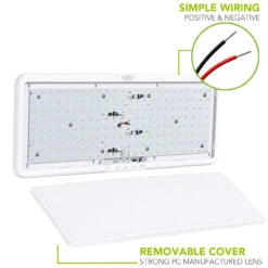 LED RV LED Ceiling Interior Light Fixture 2000 Lumen With Touch Dimmer Switch 12V 21 X 8" Natural White 4000-4500K With White Trim 17 LED RV LED Ceiling Interior Light Fixture 2000 Lumen With Touch Dimmer Switch 12V 21 X 8" Natural White 4000-4500K With White Trim -RV accessories leisure led led rv led ceiling interior light fixture 2000 lumen with touch dimmer switch 12v 21 x 8 natural white 4000 4500k with white trim 84209.1663109999