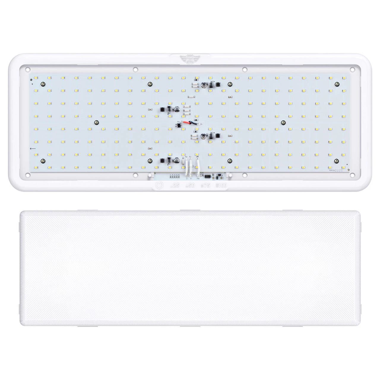 LED RV LED Ceiling Interior Light Fixture 2000 Lumen With Touch Dimmer Switch 12V 21 X 8" Natural White 4000-4500K With White Trim 11 LED RV LED Ceiling Interior Light Fixture 2000 Lumen With Touch Dimmer Switch 12V 21 X 8" Natural White 4000-4500K With White Trim - Image 9