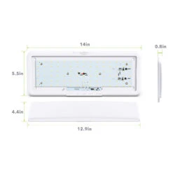 RV LED Ceiling Interior Light Fixture 950 Lumen With Touch Dimmer Switch 12V 14 X 5.5" Natural White 4000-4500K With White Trim 11 RV LED Ceiling Interior Light Fixture 950 Lumen With Touch Dimmer Switch 12V 14 X 5.5" Natural White 4000-4500K With White Trim -RV accessories leisure led led rv led ceiling interior light fixture 950 lumen with touch dimmer switch 12v 14 x 5.5 natural white 4000 4500k with white trim 05953.1642091135