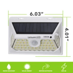 LED Wall Solar Light Outdoor 46 Security Lighting Nightlight With Motion Sensor Detector -RV accessories leisure led led wall solar light outdoor 46 security lighting nightlight with motion sensor detector 35045.1642095479