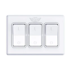 Leisure LED Modern Triple SPST On-Off Switch With Bezel, 12-Volt, For RV, Trailer, Camper, With Label Sticker -RV accessories leisure led modern triple spst on off switch with bezel 12 volt for rv trailer camper with label sticker 12584.1687456026