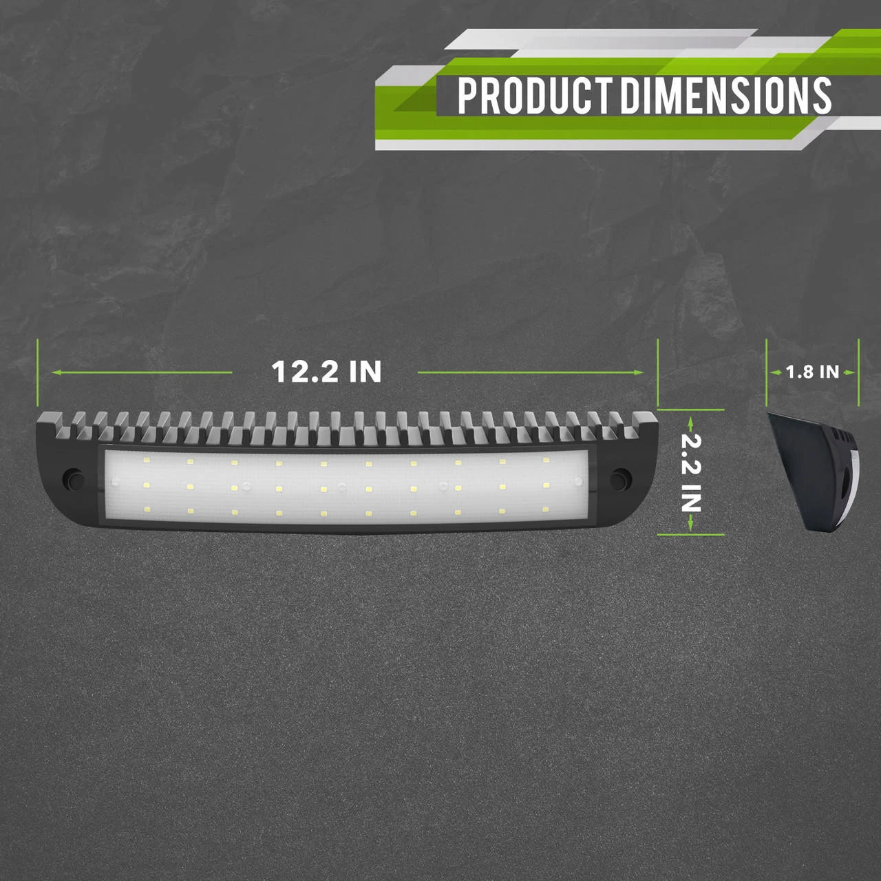Leisure LED RV Curved Exterior Aluminum Porch Utility Light - 12v 2500 Lumen Curved Lighting Fixture. Replacement Lighting For RVs, Trailers, Campers, 5th Wheels 4 Leisure LED RV Curved Exterior Aluminum Porch Utility Light - 12v 2500 Lumen Curved Lighting Fixture. Replacement Lighting For RVs, Trailers, Campers, 5th Wheels - Image 2