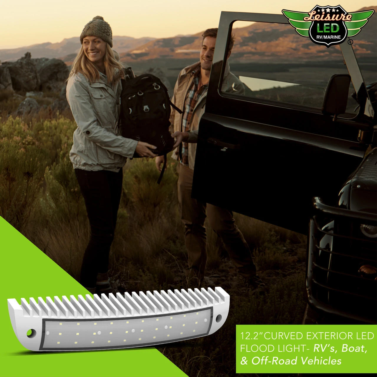 Leisure LED RV Curved Exterior Aluminum Porch Utility Light - 12v 2500 Lumen Curved Lighting Fixture. Replacement Lighting For RVs, Trailers, Campers, 5th Wheels 11 Leisure LED RV Curved Exterior Aluminum Porch Utility Light - 12v 2500 Lumen Curved Lighting Fixture. Replacement Lighting For RVs, Trailers, Campers, 5th Wheels - Image 9