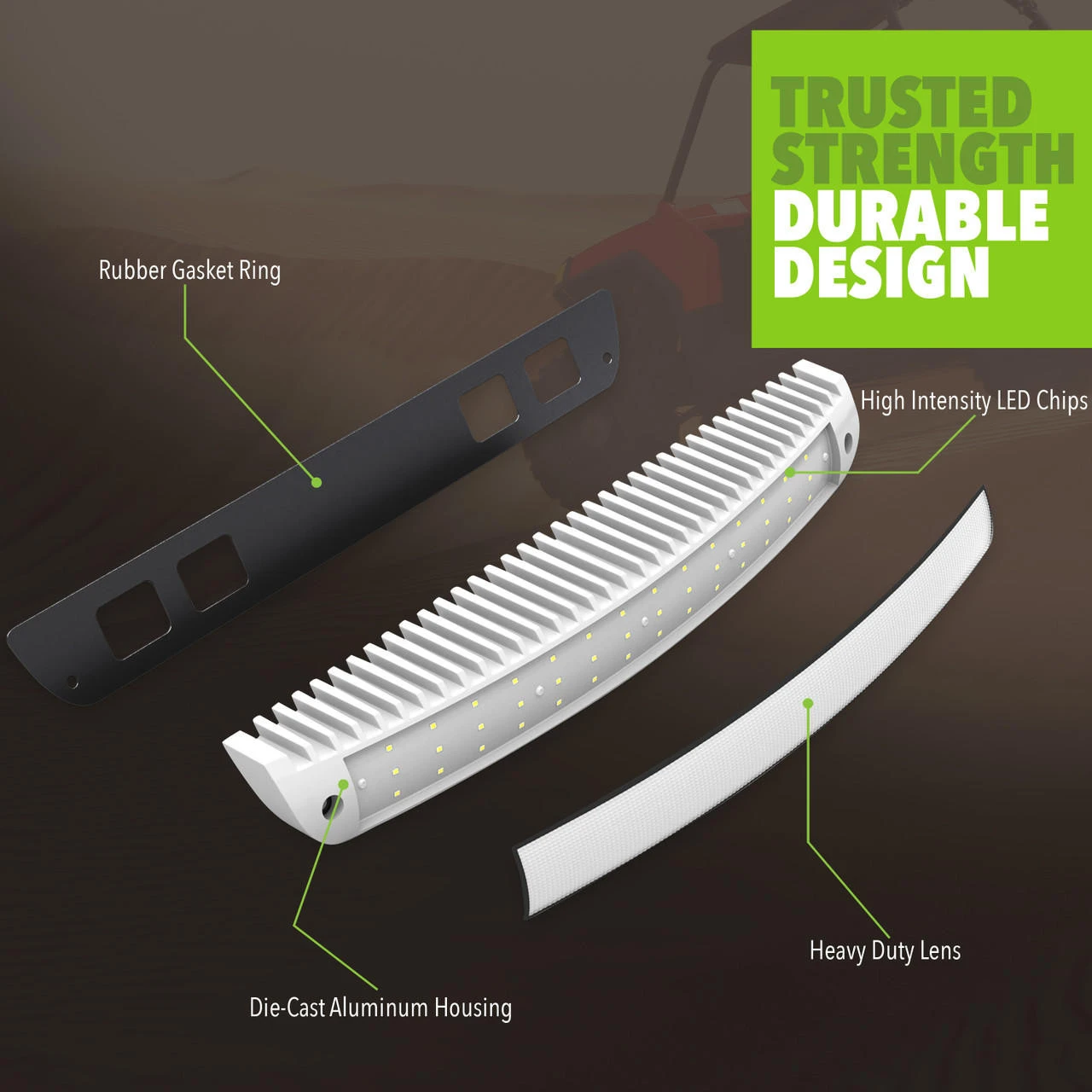 Leisure LED RV Curved Exterior Aluminum Porch Utility Light - 12v 3500 Lumen Curved Lighting Fixture. Replacement Lighting For RVs, Trailers, Campers, 5th Wheels 6 Leisure LED RV Curved Exterior Aluminum Porch Utility Light - 12v 3500 Lumen Curved Lighting Fixture. Replacement Lighting For RVs, Trailers, Campers, 5th Wheels - Image 4