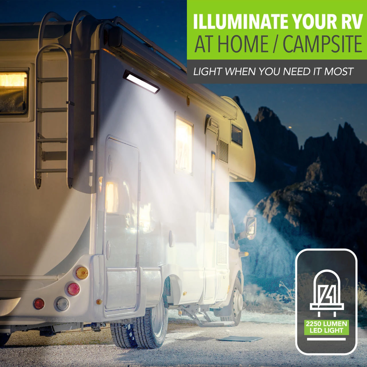 Leisure LED RV Exterior Porch Utility Light - 12v 2250 Lumen 12.9" Lighting Fixture. Replacement Lighting For RVs, Trailers, Campers, 5th Wheels 5 Leisure LED RV Exterior Porch Utility Light - 12v 2250 Lumen 12.9" Lighting Fixture. Replacement Lighting For RVs, Trailers, Campers, 5th Wheels - Image 3