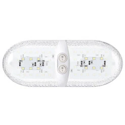 Leisure LED RV LED Ceiling Double Dome Interior Light Fixture Euro With ON/Off Switch Natural White 6000-6500K 48-2835SMD -RV accessories leisure led rv led ceiling double dome interior light fixture euro with onoff switch natural white 6000 6500k 48 2835smd 11124.1672364351