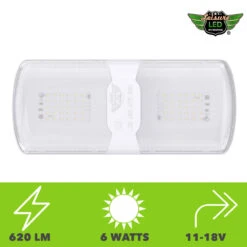 Leisure LED RV LED Ceiling Double Dome Interior Light Fixture Touch To Dim Switch Natural White 4000-4500K 60-2835SMD -RV accessories leisure led rv led ceiling double dome interior light fixture touch to dim switch natural white 4000 4500k 60 2835smd 12520.1672364476