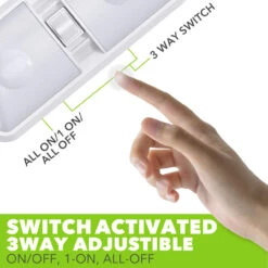 Leisure LED RV LED Ceiling Double Dome Interior Light Fixture With ON/Off Switch Frosted Lens Natural White 4000-4500K 48-2835SMD -RV accessories leisure led rv led ceiling double dome interior light fixture with onoff switch frosted lens natural white 4000 4500k 48 2835smd 07819.1672364480