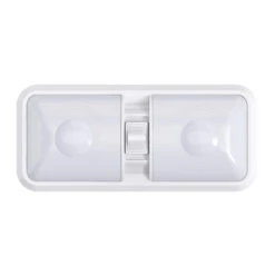 Leisure LED RV LED Ceiling Double Dome Interior Light Fixture With ON/Off Switch Frosted Lens Natural White 4000-4500K 48-2835SMD -RV accessories leisure led rv led ceiling double dome interior light fixture with onoff switch frosted lens natural white 4000 4500k 48 2835smd 38270.1672364349